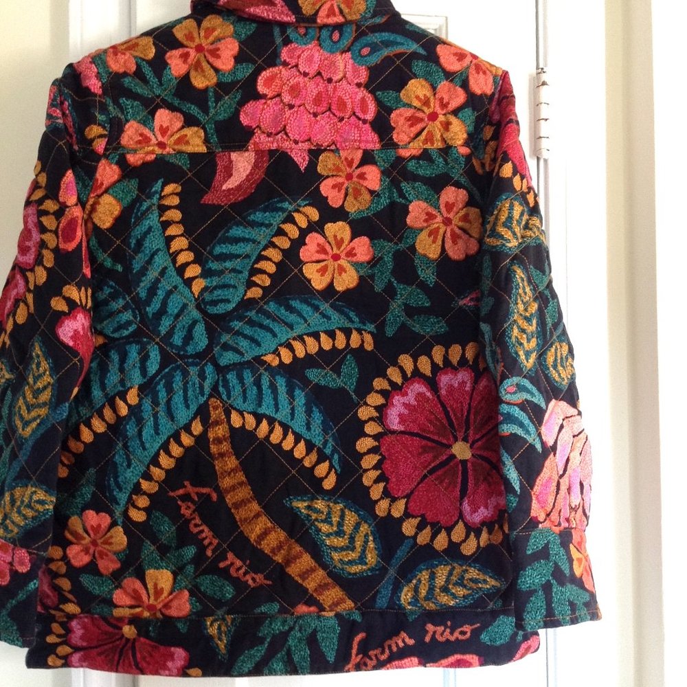 FARM Rio Flowerdoscopic Gabardine Jacket Floral Spring - Picture 10 of 16